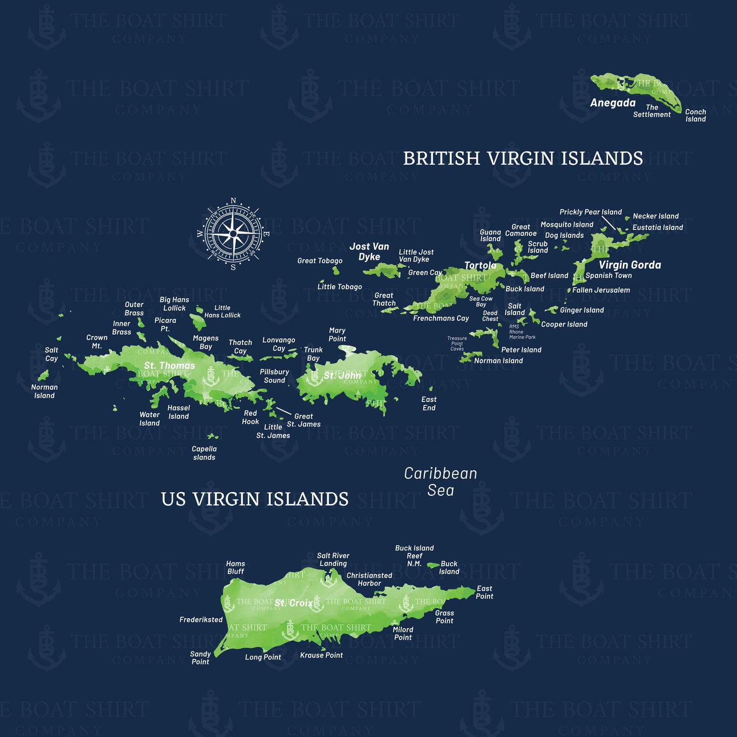 USVI BVI Virgin Islands UPF50+ Map Shirt – Signal Flag Edition