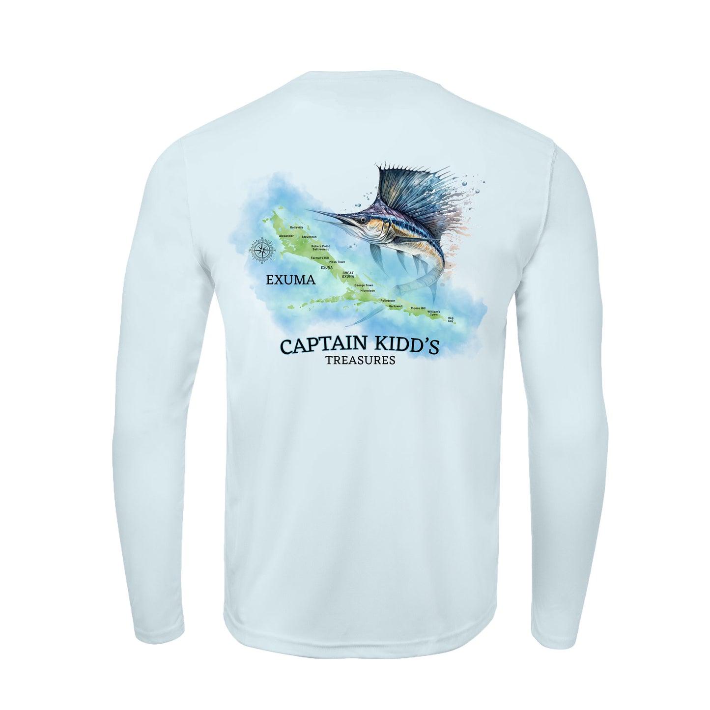 Exuma Sea Turtle Watercolor Map | Recycled Solar Performance