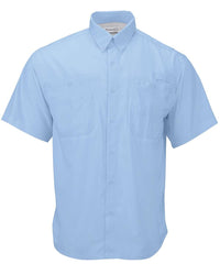 Button Down Custom Embroidered Solar Performance Short Sleeve Fishing Shirt