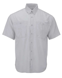 Button Down Custom Embroidered Solar Performance Short Sleeve Fishing Shirt