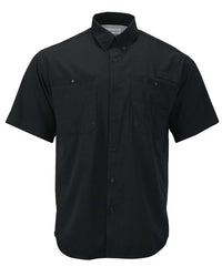 Button Down Custom Embroidered Solar Performance Short Sleeve Fishing Shirt