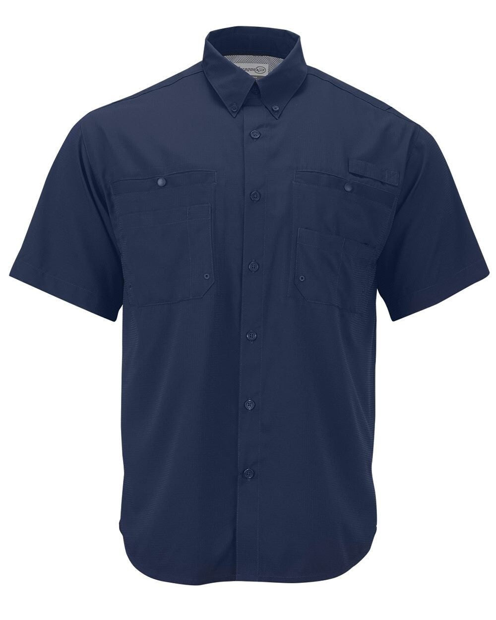 Button Down Custom Embroidered Solar Performance Short Sleeve Fishing Shirt