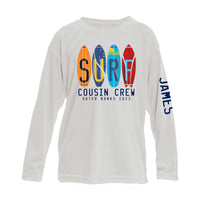 Custom SURF Crew UPF50+ Shirt – Personalized Group Name