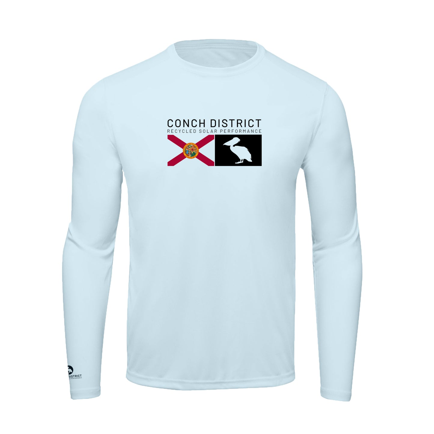 Conch District Florida Flag Logo Tee | Mens Recycled Solar Performance