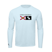 Conch District Florida Flag Logo Tee | Mens Recycled Solar Performance