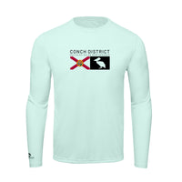 Conch District Florida Flag Logo Tee | Mens Recycled Solar Performance