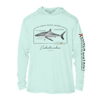 Great White Shark Conservation Status Hoodie | Mens Recycled Solar Performance