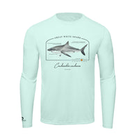 Great White Shark Conservation Status Shirt | Mens Recycled Solar Performance