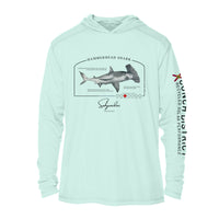 Hammerhead Shark Conservation Status Hoodie | Mens Recycled Solar Performance
