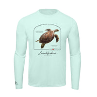 Hawksbill Sea Turtle Conservation Status shirt | Mens Recycled Solar Performance