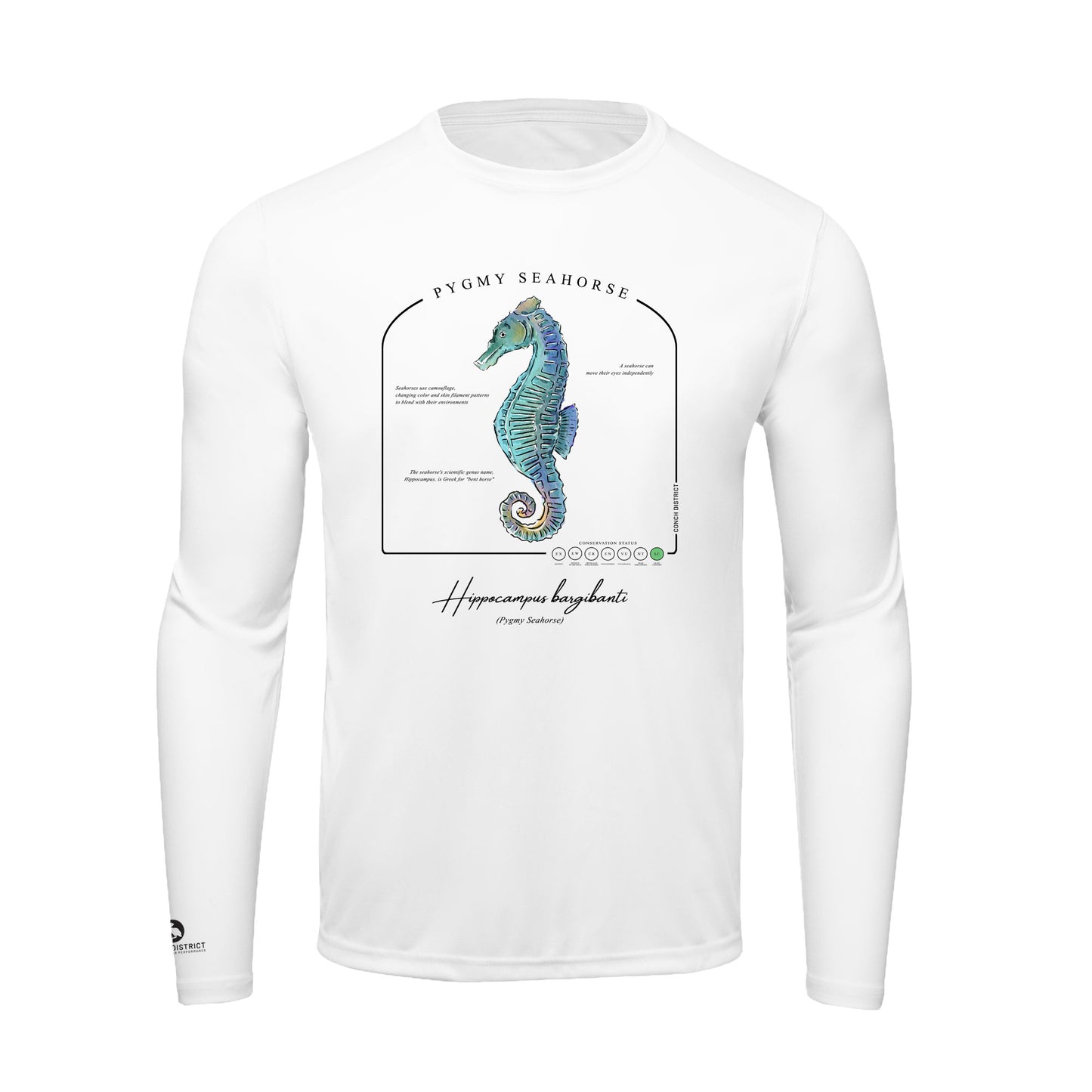 Pygmy Seahorse Conservation Status Shirt | Mens Recycled Solar Performance