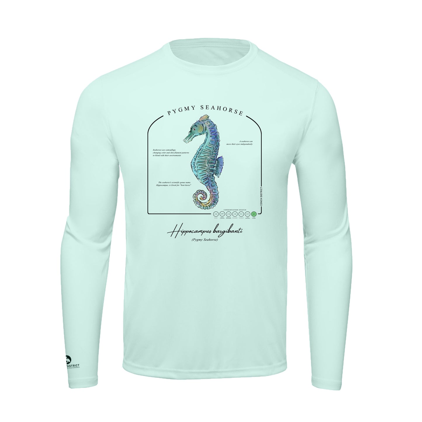 Pygmy Seahorse Conservation Status Shirt | Mens Recycled Solar Performance