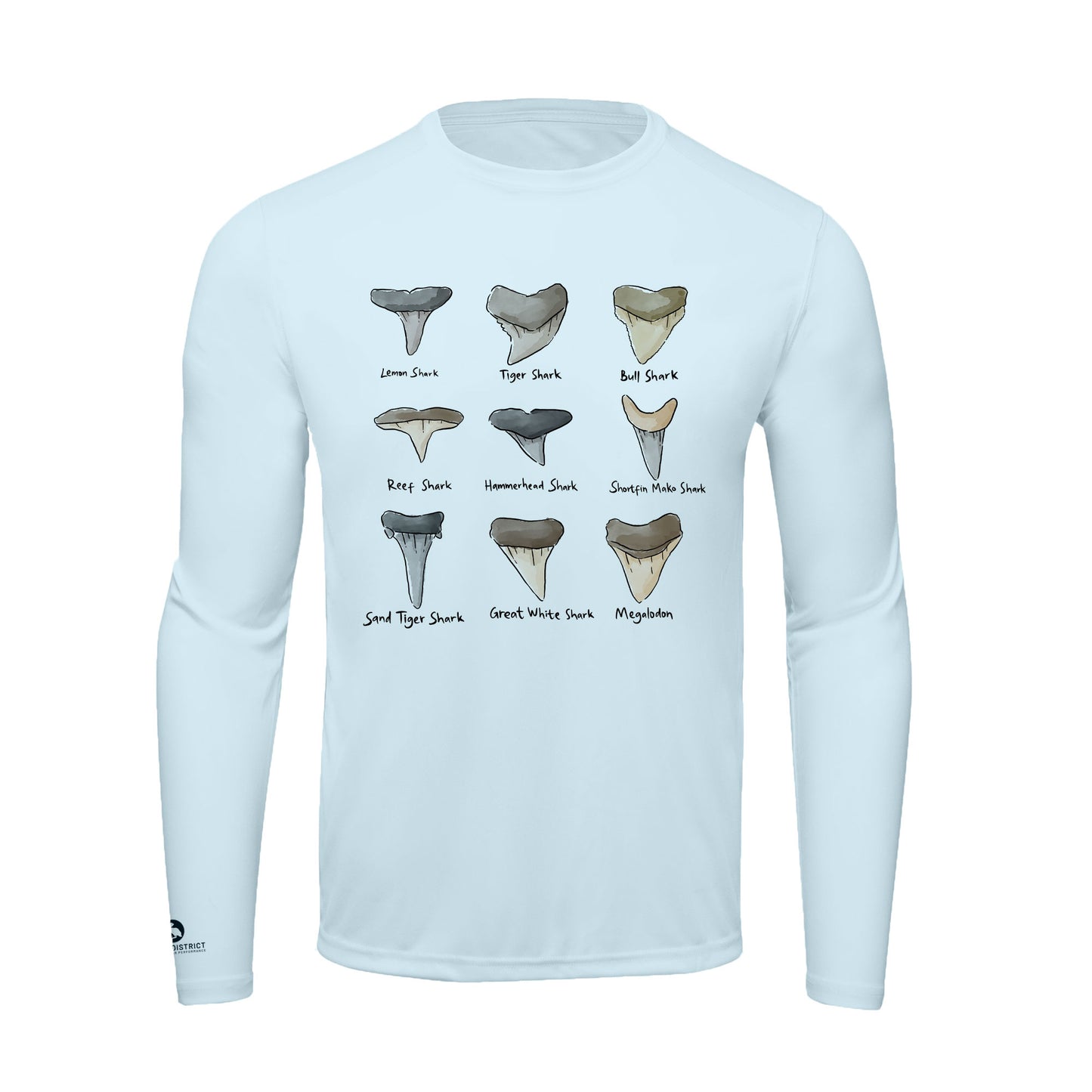Shark Tooth Identification Shirt | Mens Recycled Solar Performance