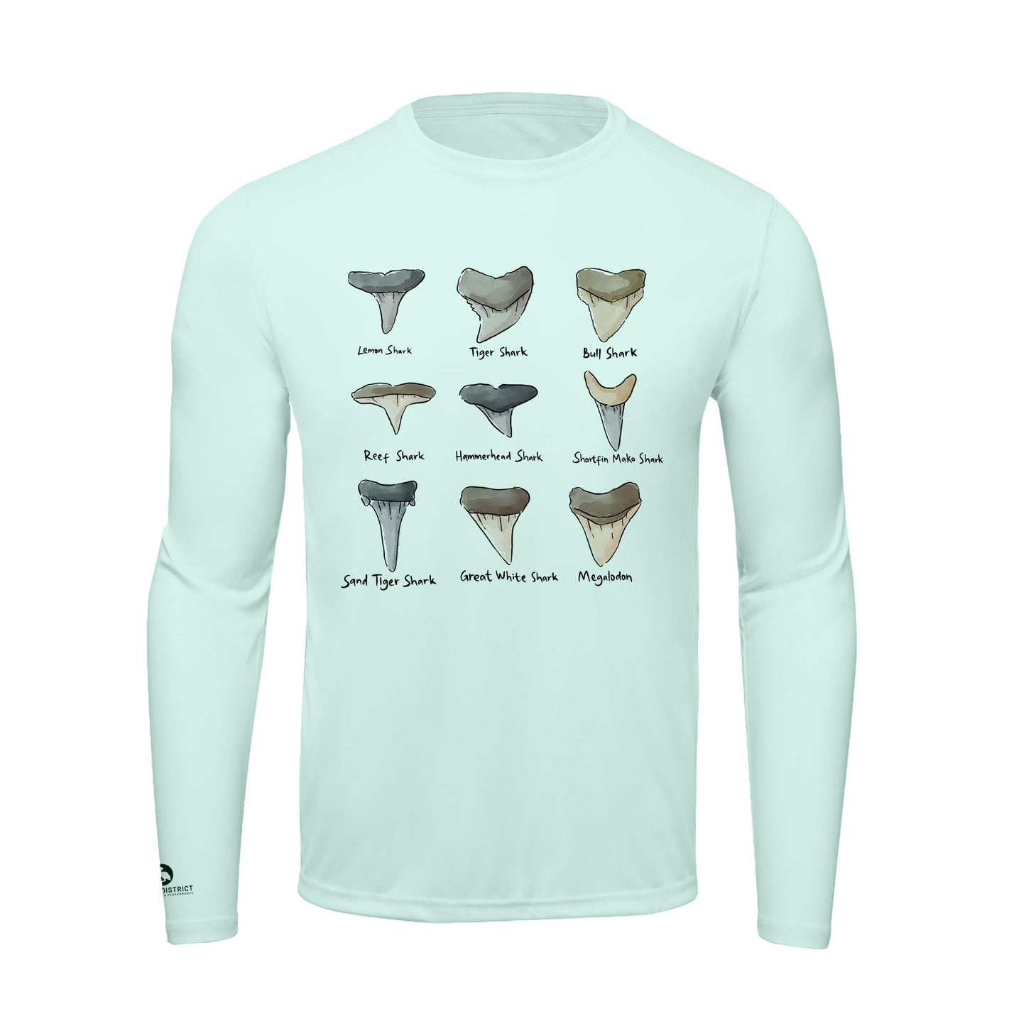Shark Tooth Identification Shirt | Mens Recycled Solar Performance