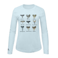 Shark Tooth Identification Shirt | Womens Recycled Solar Performance
