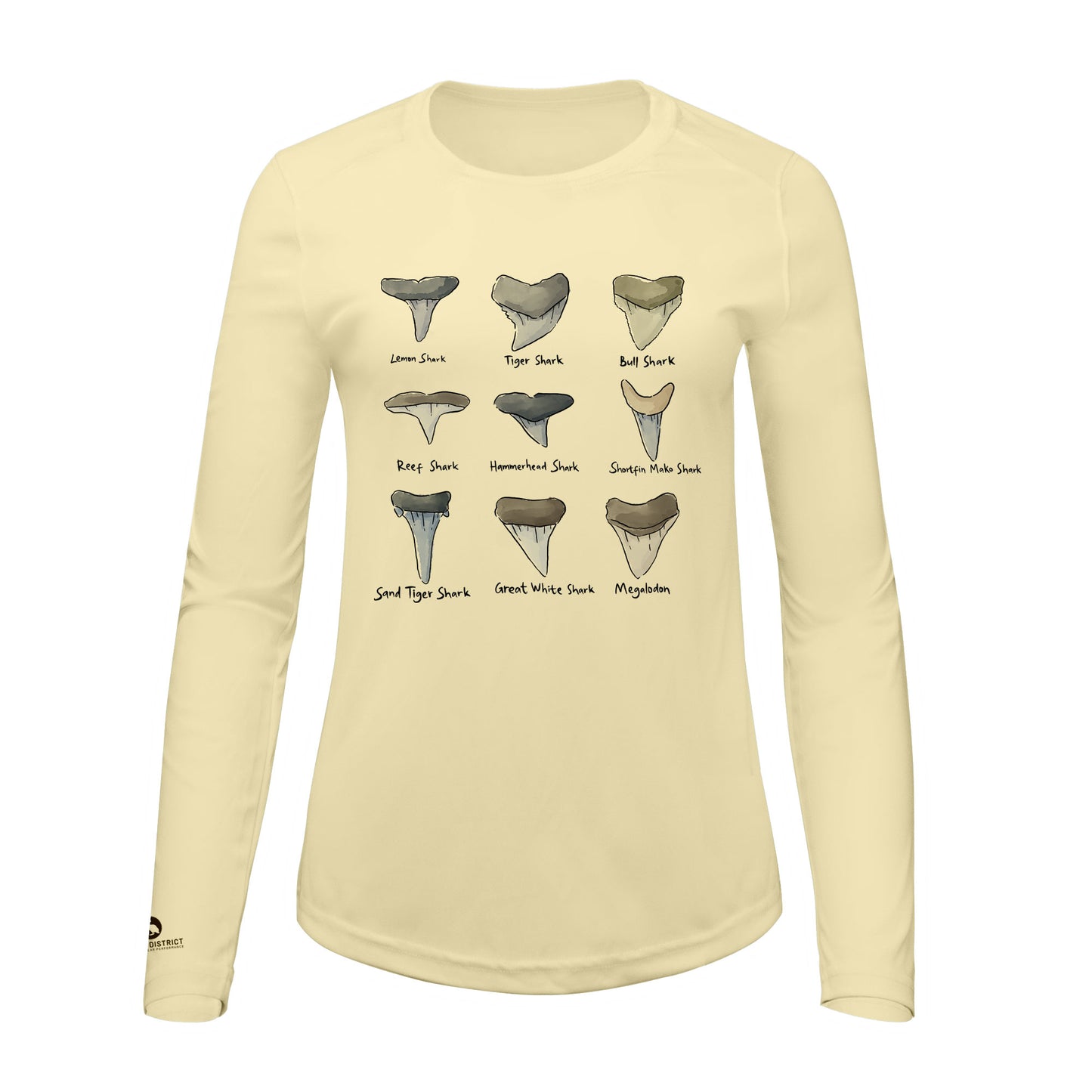 Shark Tooth Identification Shirt | Womens Recycled Solar Performance
