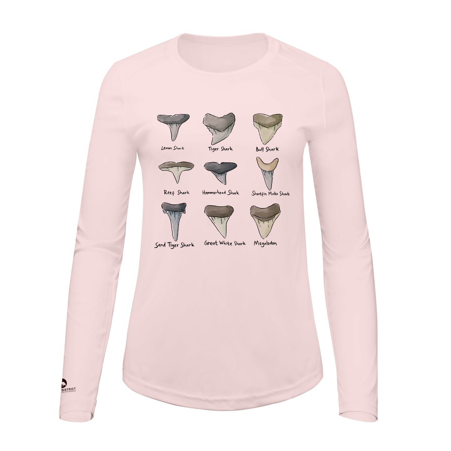 Shark Tooth Identification Shirt | Womens Recycled Solar Performance