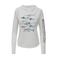Types of Sharks Hoodie | Womens Recycled Solar Performance