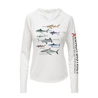 Types of Sharks Hoodie | Womens Recycled Solar Performance