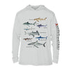 Types of Sharks UPF 50+ Sun Protection Hoodie Youth