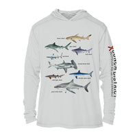 Types of Sharks UPF 50+ Sun Protection Hoodie Youth
