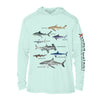 Types of Sharks UPF 50+ Sun Protection Hoodie Youth