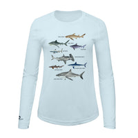 Types of Sharks Shirt | Womens Recycled Solar Performance