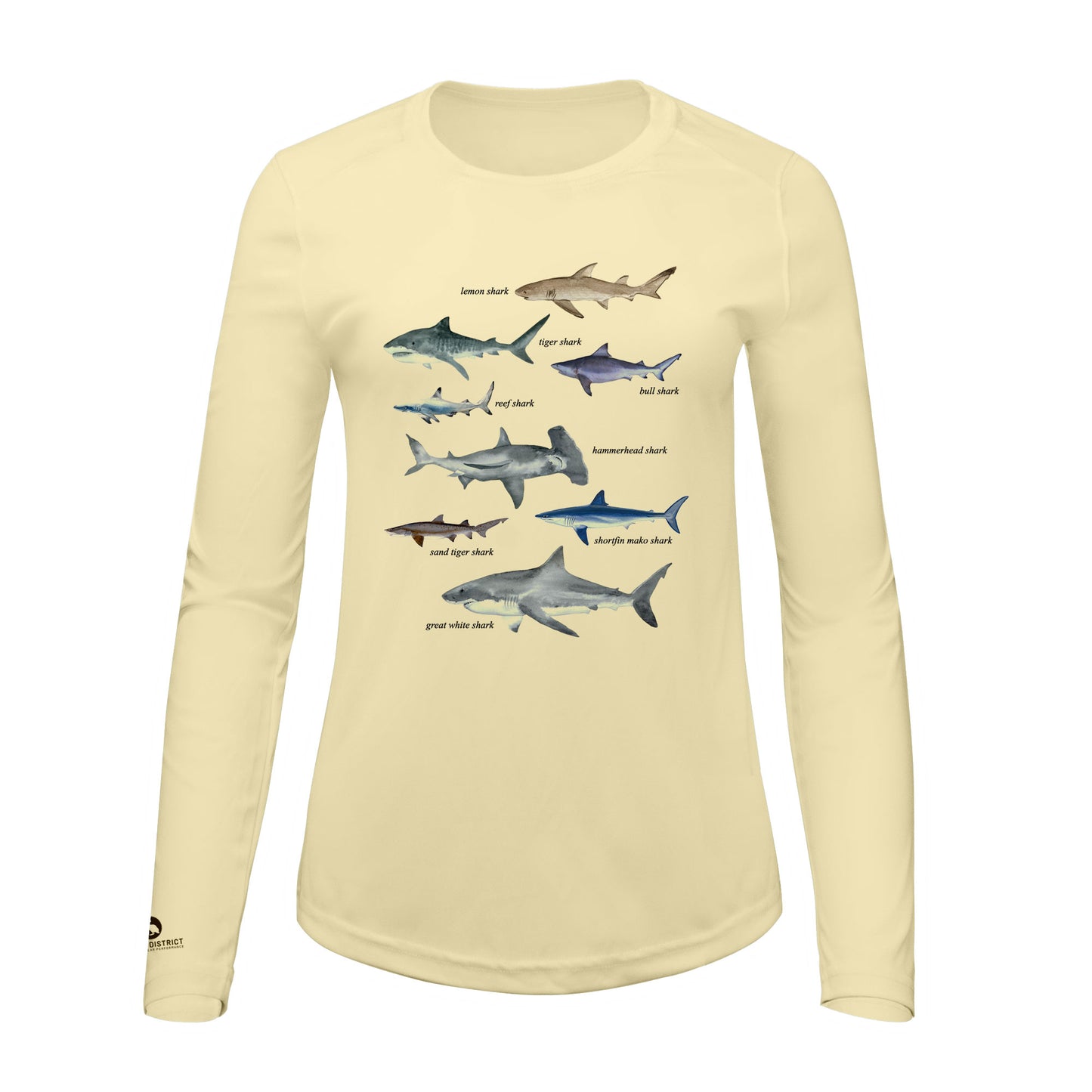 Types of Sharks Shirt | Womens Recycled Solar Performance