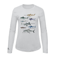 Types of Sharks Shirt | Womens Recycled Solar Performance