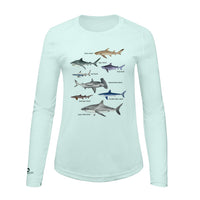 Types of Sharks Shirt | Womens Recycled Solar Performance