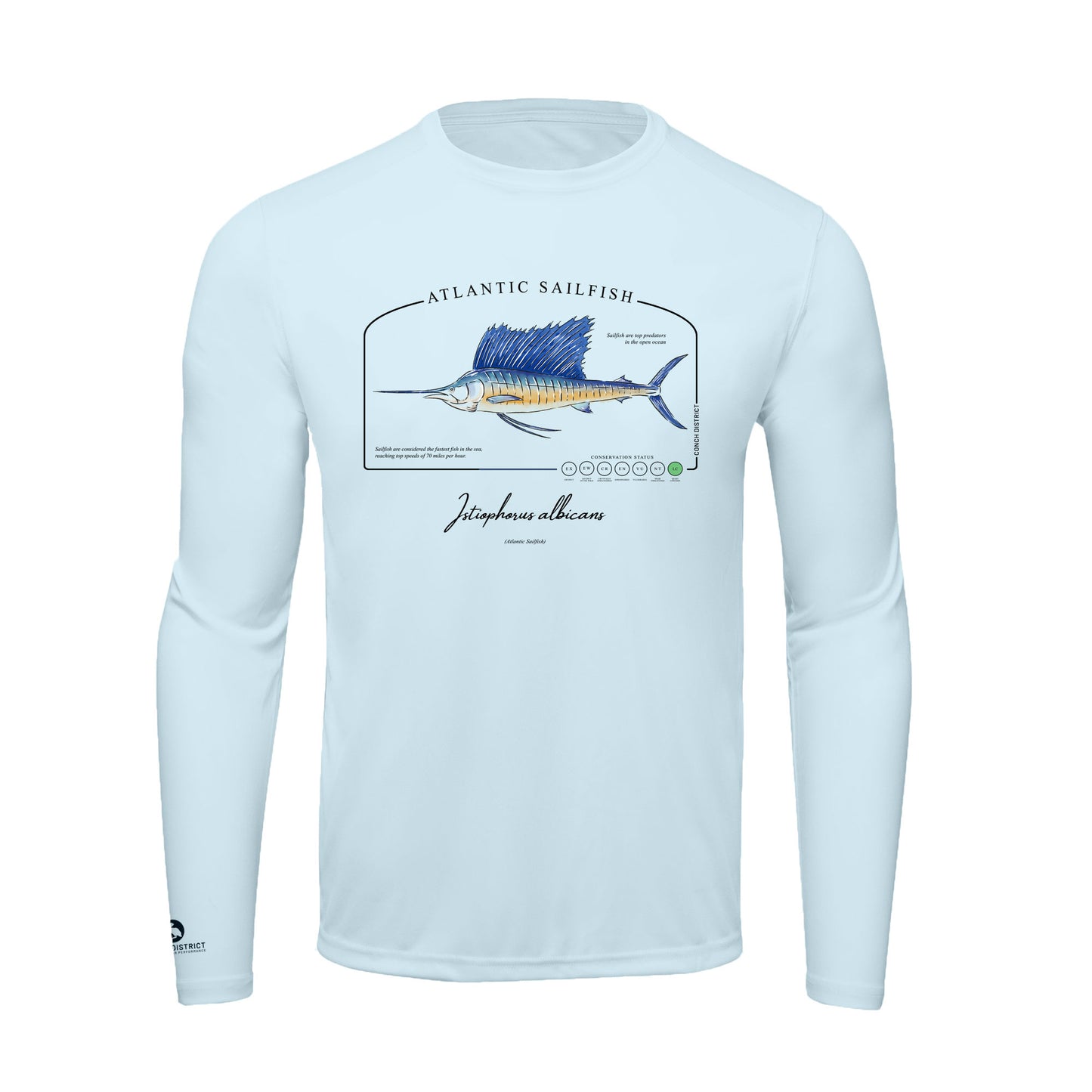 Atlantic Sailfish Conservation Status Shirt | Mens Recycled Solar Performance