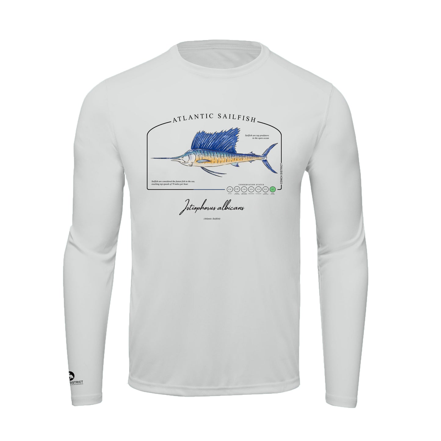 Atlantic Sailfish Conservation Status Shirt | Mens Recycled Solar Performance