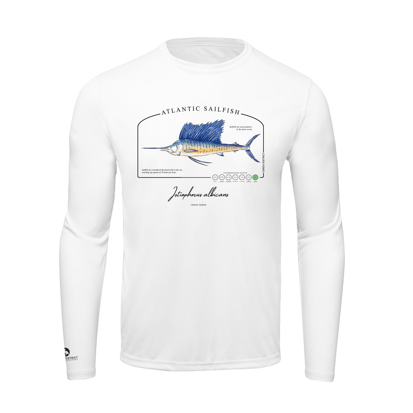 Atlantic Sailfish Conservation Status Shirt | Mens Recycled Solar Performance