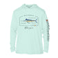 Blue Marlin Conservation Status Hoodie | Mens Recycled Solar Performance