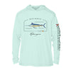 Blue Marlin Conservation Status Hoodie | Mens Recycled Solar Performance