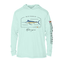 Blue Marlin Conservation Status Hoodie | Mens Recycled Solar Performance