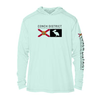 Conch District Florida Flag Logo UPF 50+ Sun Protection Hoodie Youth