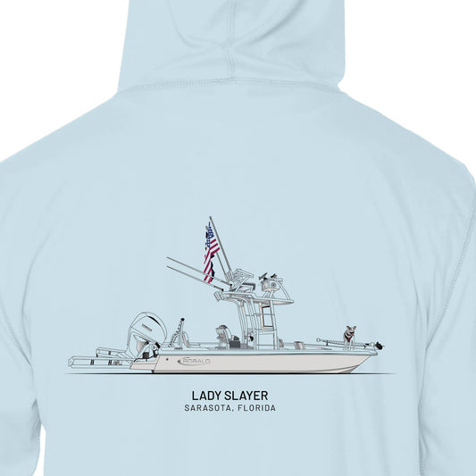 Custom Boat Drawing | Mens Recycled Solar Performance - Hoodie