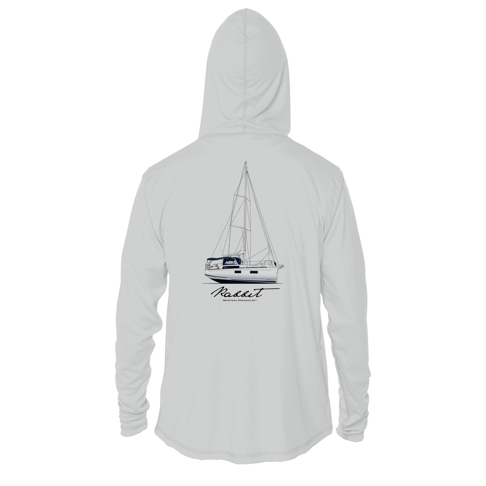 Custom Boat Drawing | Men’s Recycled Sun Hoodie – Lightweight UPF 50+ Protection