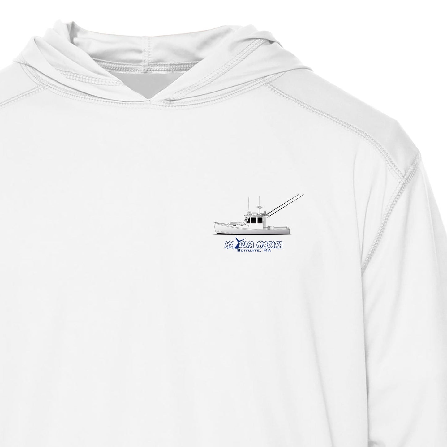 Custom Boat Drawing | Men’s Recycled Sun Hoodie – Lightweight UPF 50+ Protection