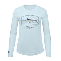 Blue Marlin Conservation Status Shirt | Womens Recycled Solar Performance