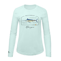 Blue Marlin Conservation Status Shirt | Womens Recycled Solar Performance
