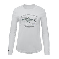 Great White Shark Conservation Status Shirt | Womens Recycled Solar Performance