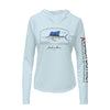 Atlantic Sailfish Conservation Status Hoodie | Womens Recycled Solar Performance