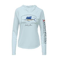 Atlantic Sailfish Conservation Status Hoodie | Womens Recycled Solar Performance