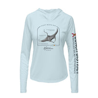 Giant Manta Ray Conservation Status Hoodie | Womens Recycled Solar Performance