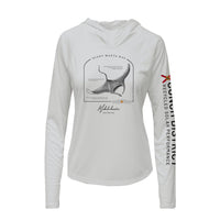 Giant Manta Ray Conservation Status Hoodie | Womens Recycled Solar Performance