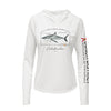 Great White Shark Conservation Status Hoodie | Womens Recycled Solar Performance