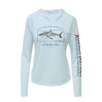 Great White Shark Conservation Status Hoodie | Womens Recycled Solar Performance