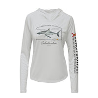 Great White Shark Conservation Status Hoodie | Womens Recycled Solar Performance